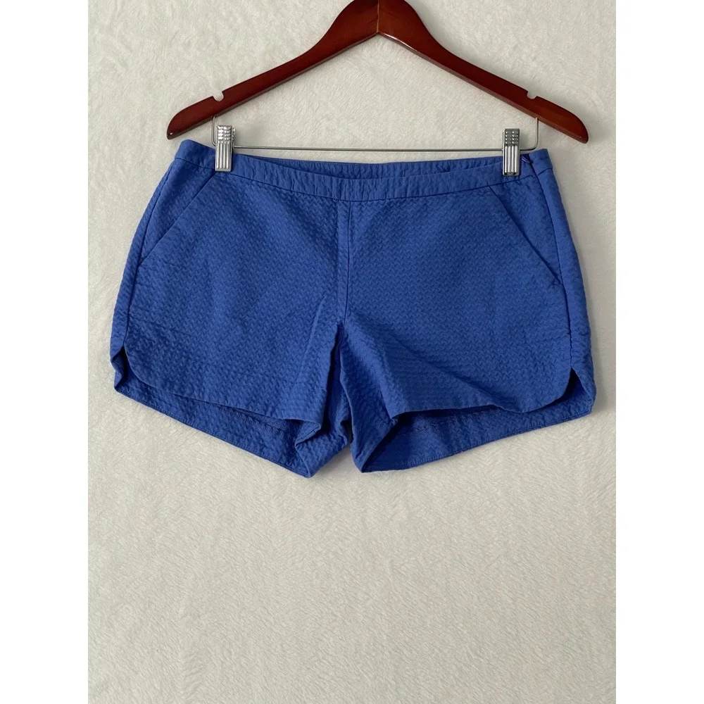 Lilly Pulitzer Callahan Blue Seersucker Shorts Womens Size 4 Preppy Resort